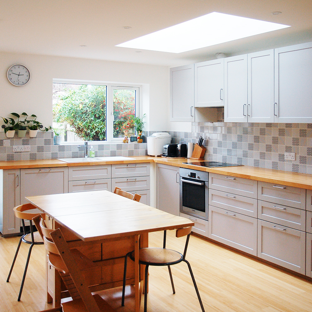 Kitchen within extension and retrofit project by Sow Space